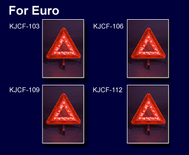 -- Click then enlarges look at -- The 4 newest Styles Vehicls breakdown LED Triangle Signs for European spcification (Including The Reflection Strip)